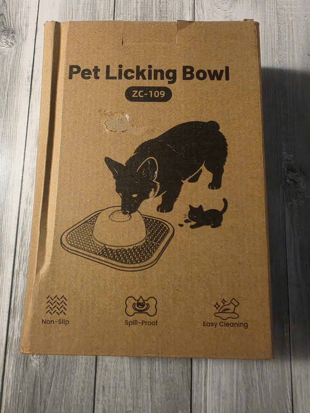 Pet Licking Bowl ZC-109 - Brown Cat Feeder